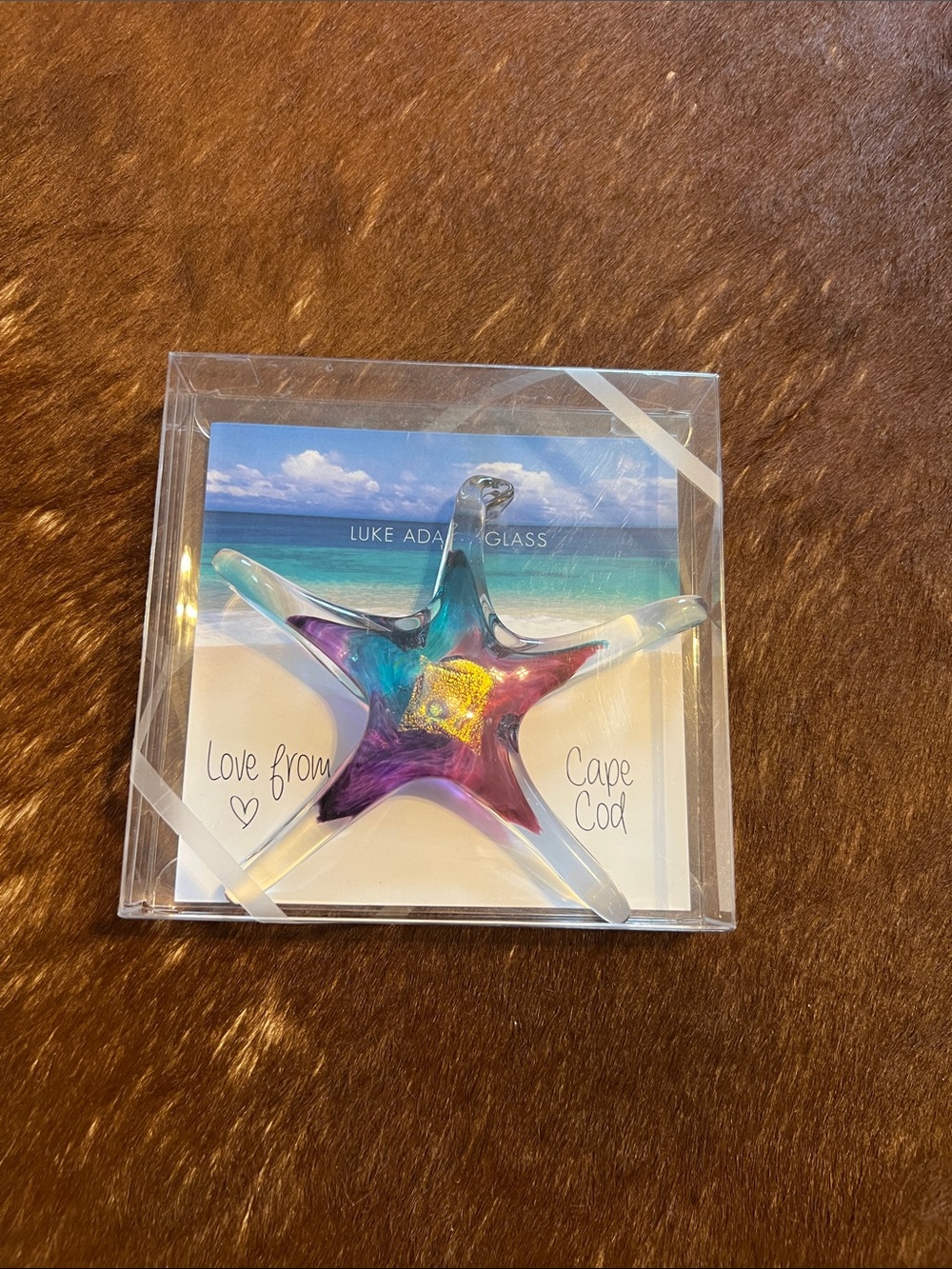 Blue/Purple Starfish Decorative Glass Accent by Luke Adams